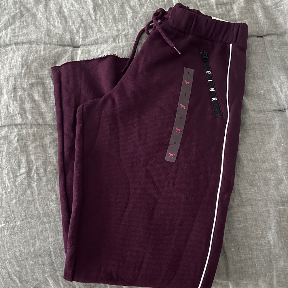 PINK Victoria's Secret Boyfriend Sweatpants & Full Zip Hoodie Set